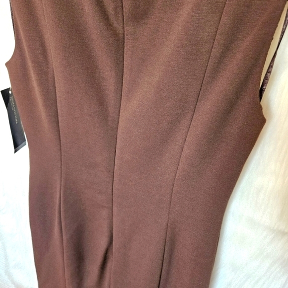 Jones New York Teak Ruched Stretch Sleeveless Dress - Picture 6 of 8